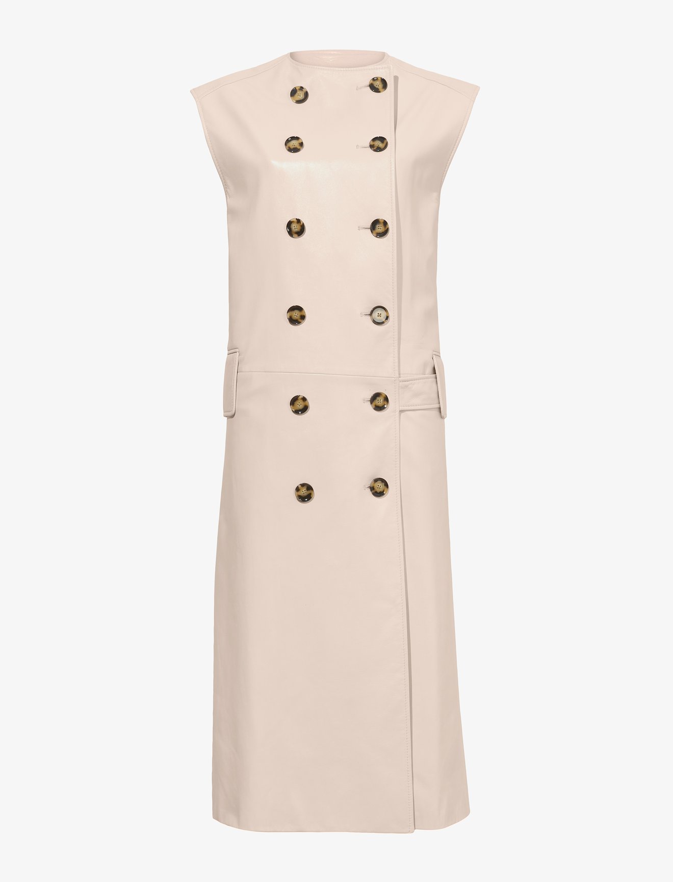 Leather Double Breasted Wrap Dress #4