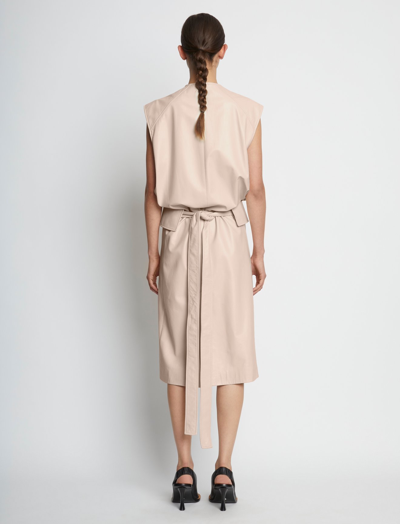 Leather Double Breasted Wrap Dress #2