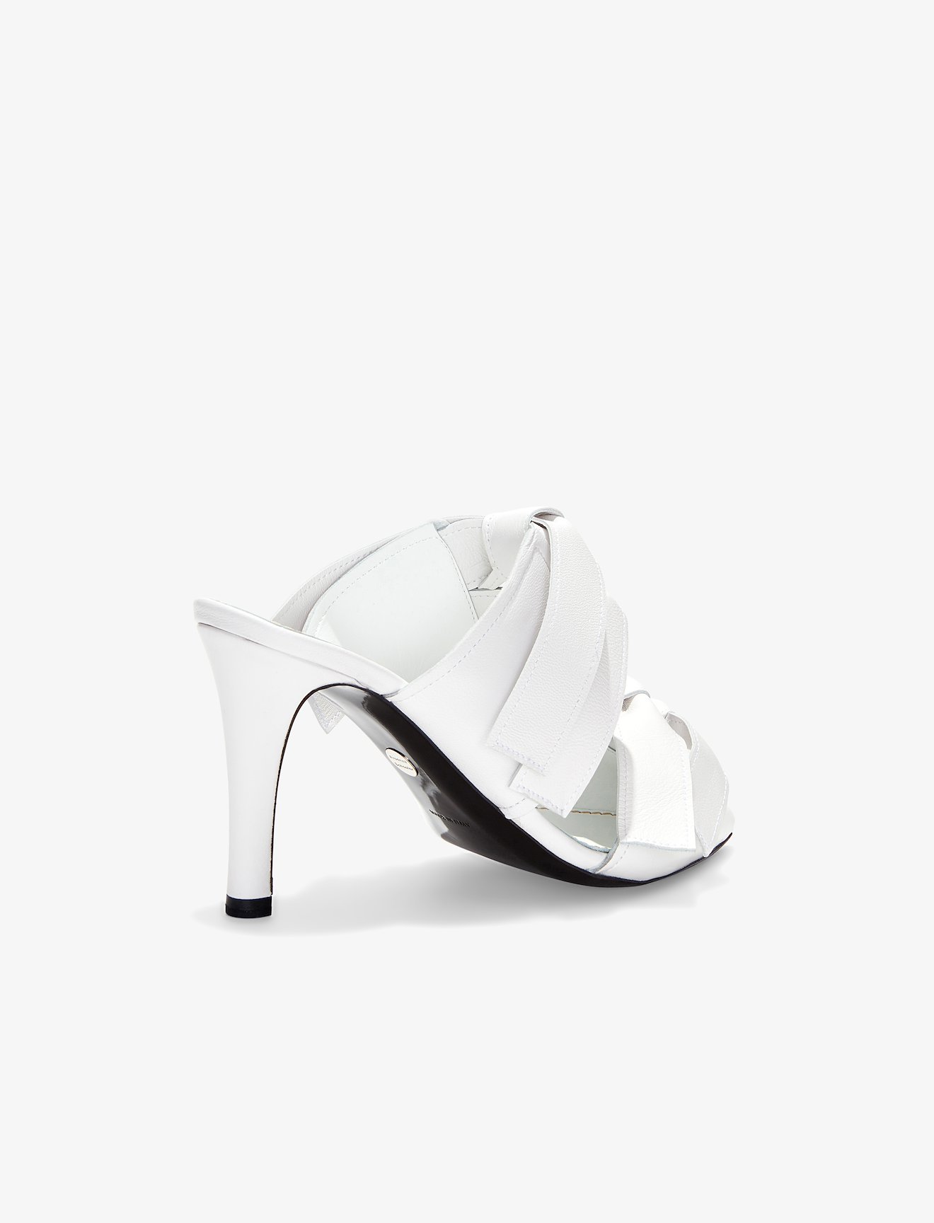 Leather High Mule with Ties #2