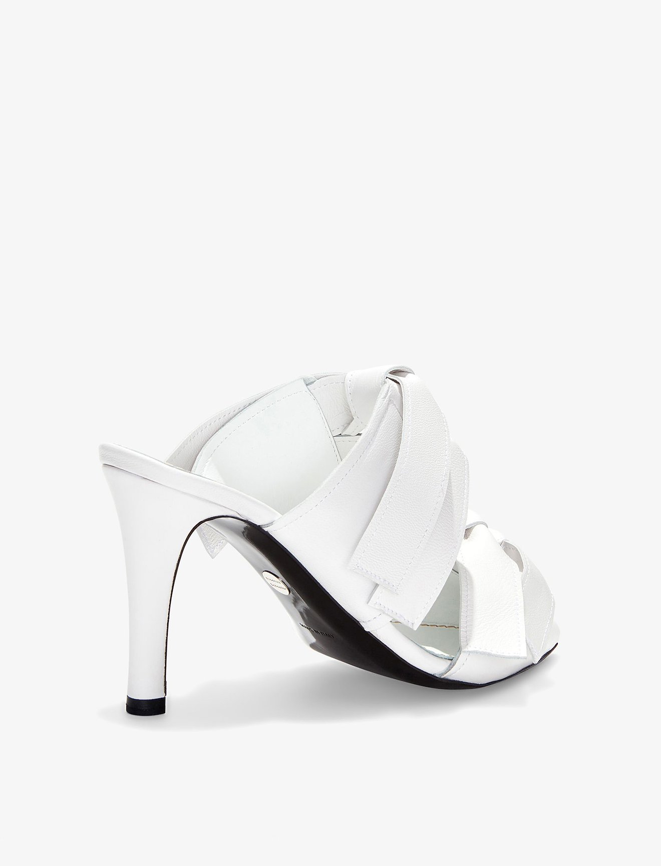 Leather High Mule with Ties #2