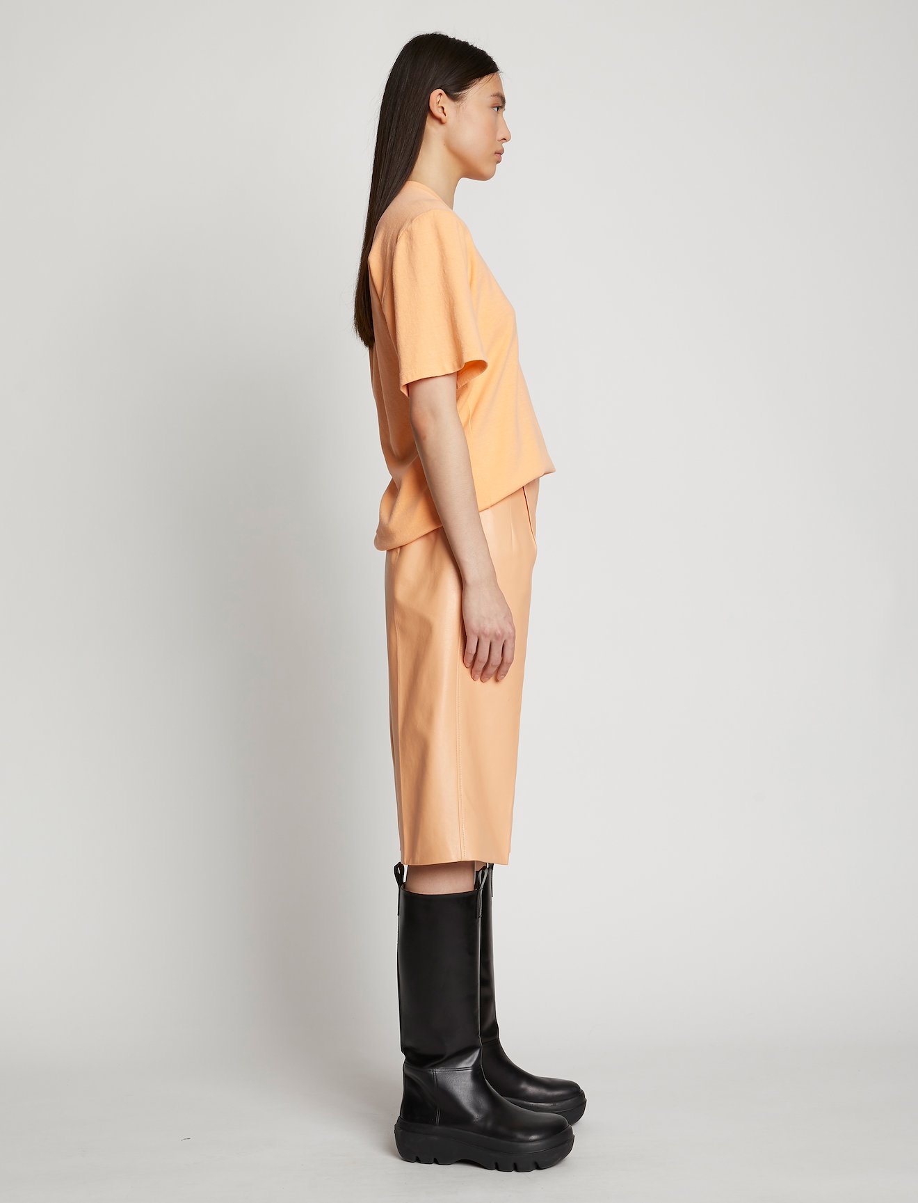 Leather Knee Length Shorts #1