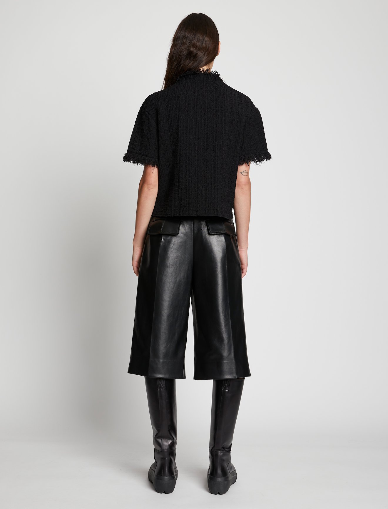 Leather Knee Length Shorts #2