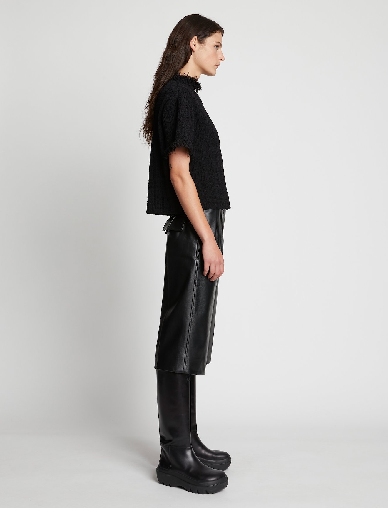 Leather Knee Length Shorts #1