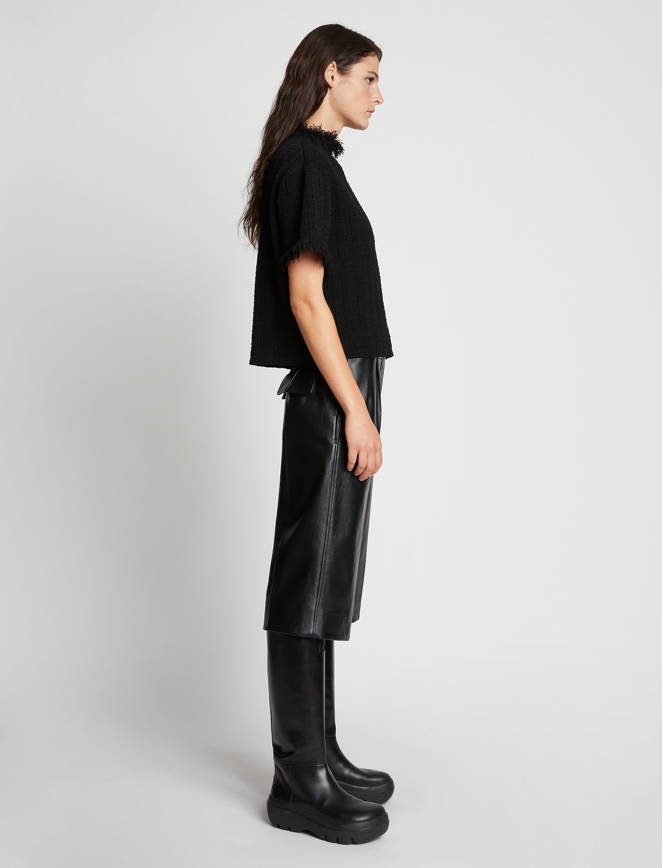 Leather Knee Length Shorts #1