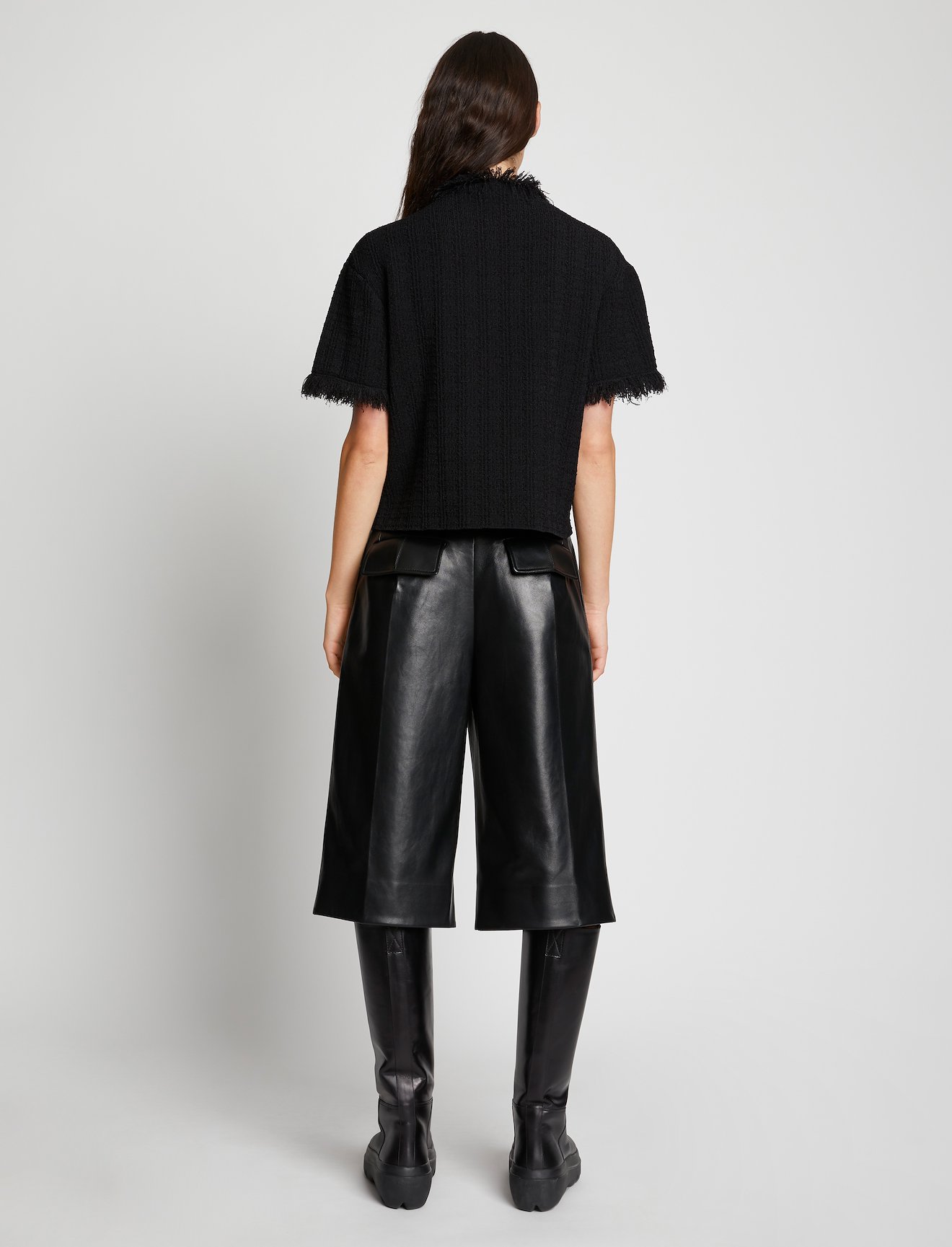 Leather Knee Length Shorts #2
