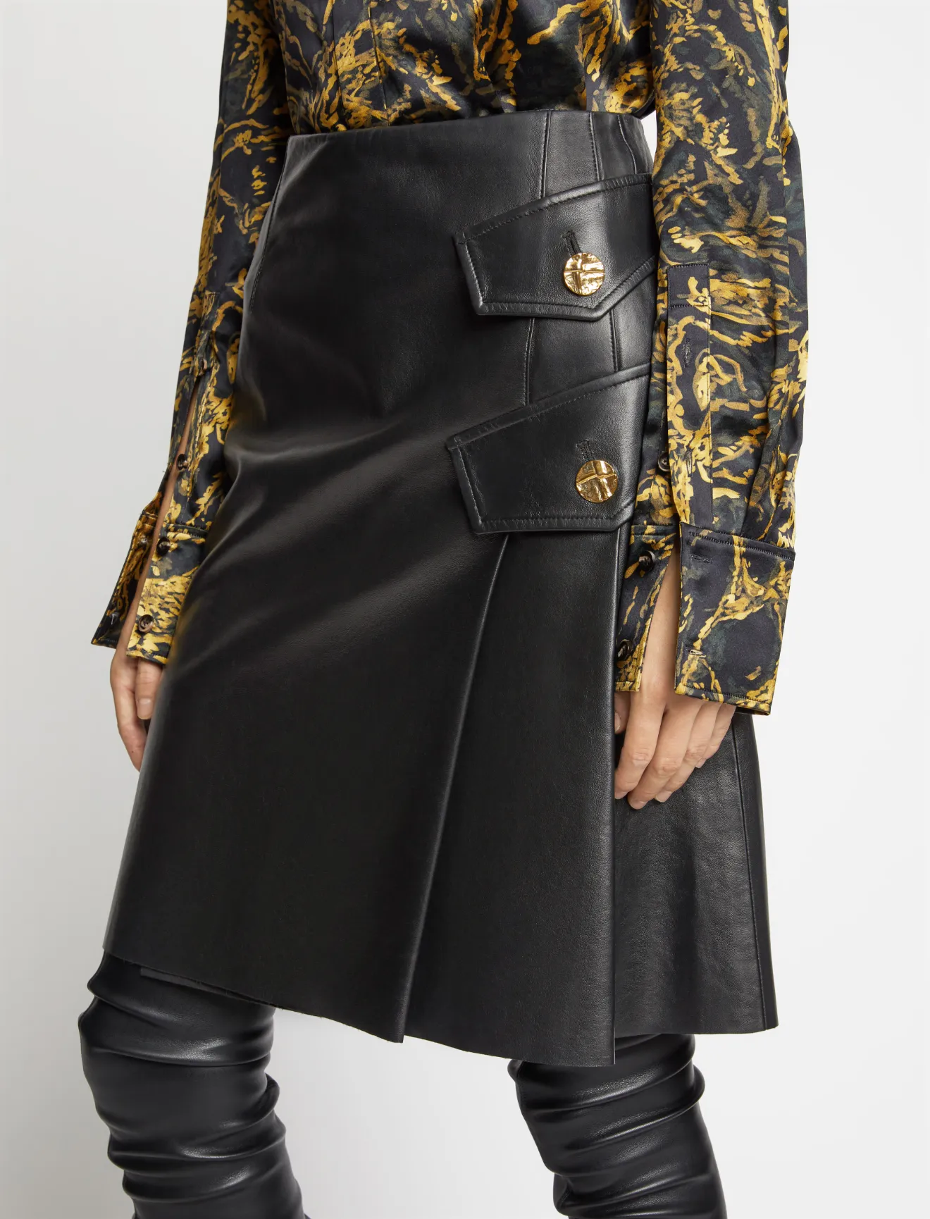 how to iron leather pleated skirt