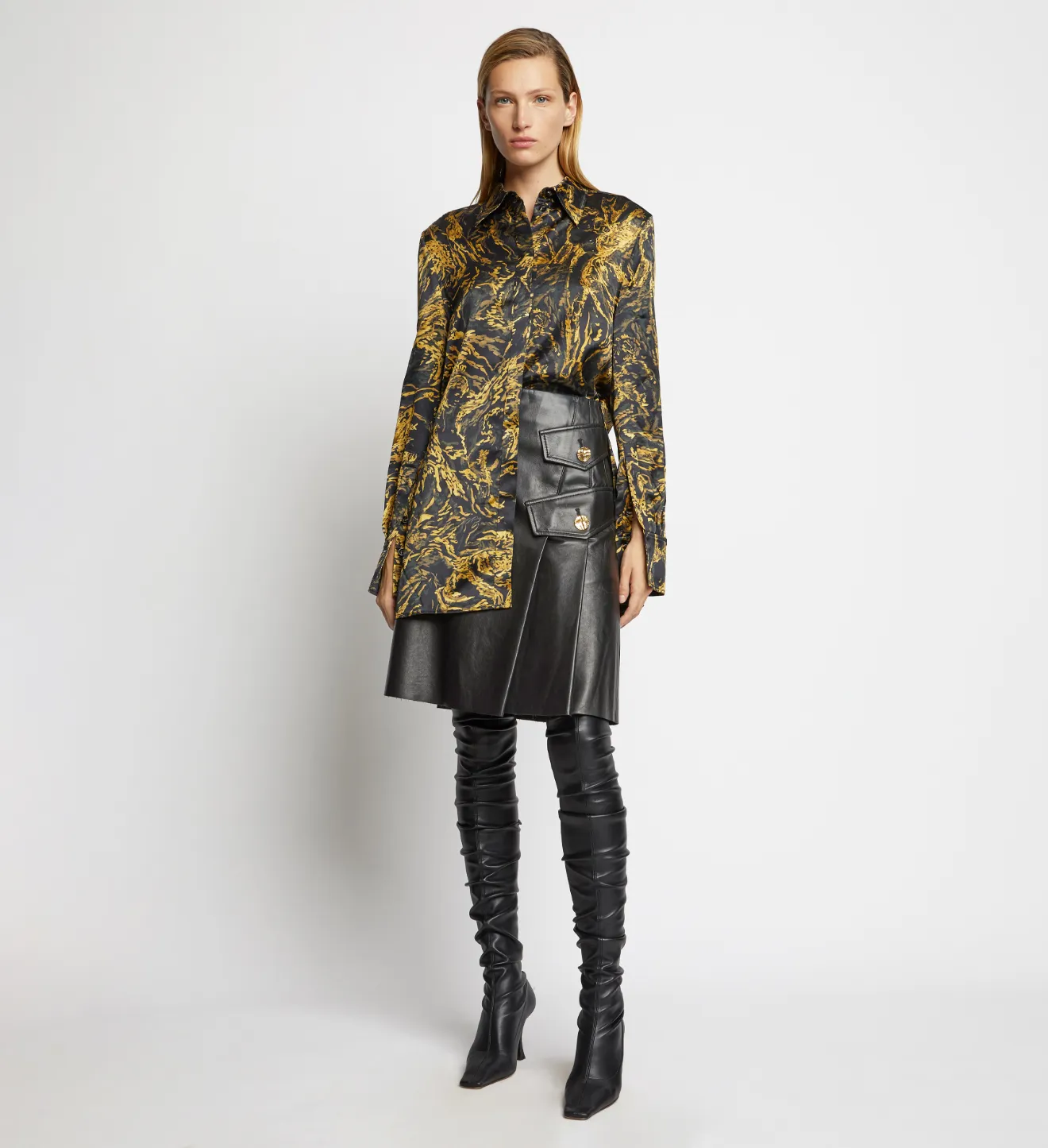 how to iron leather pleated skirt