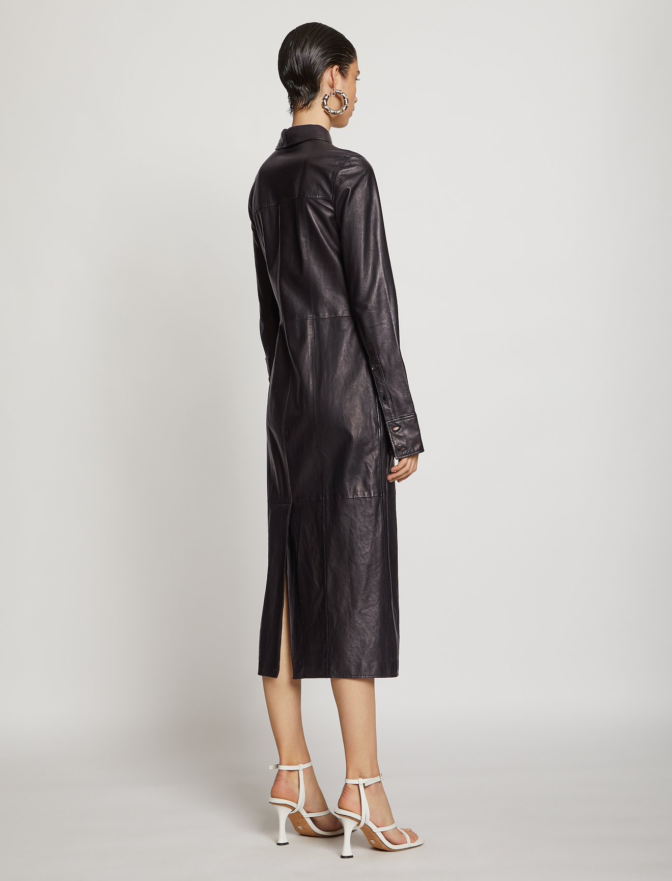 Leather Shirt Dress #2