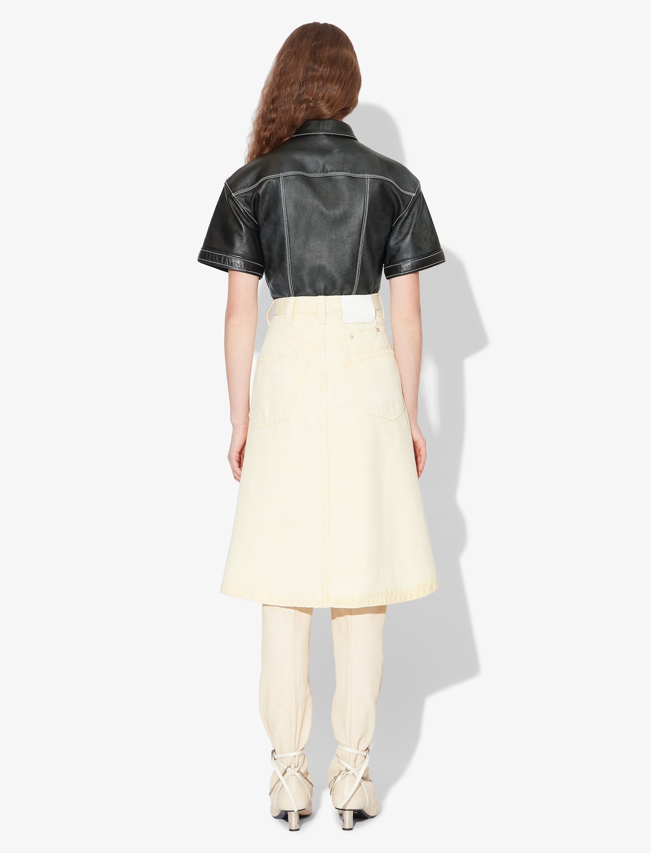 Leather Short Sleeve Top #2