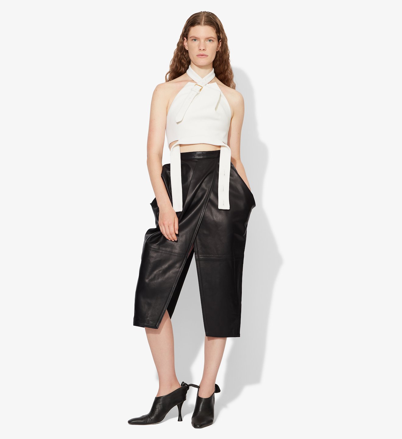 Leather Tulip Skirt