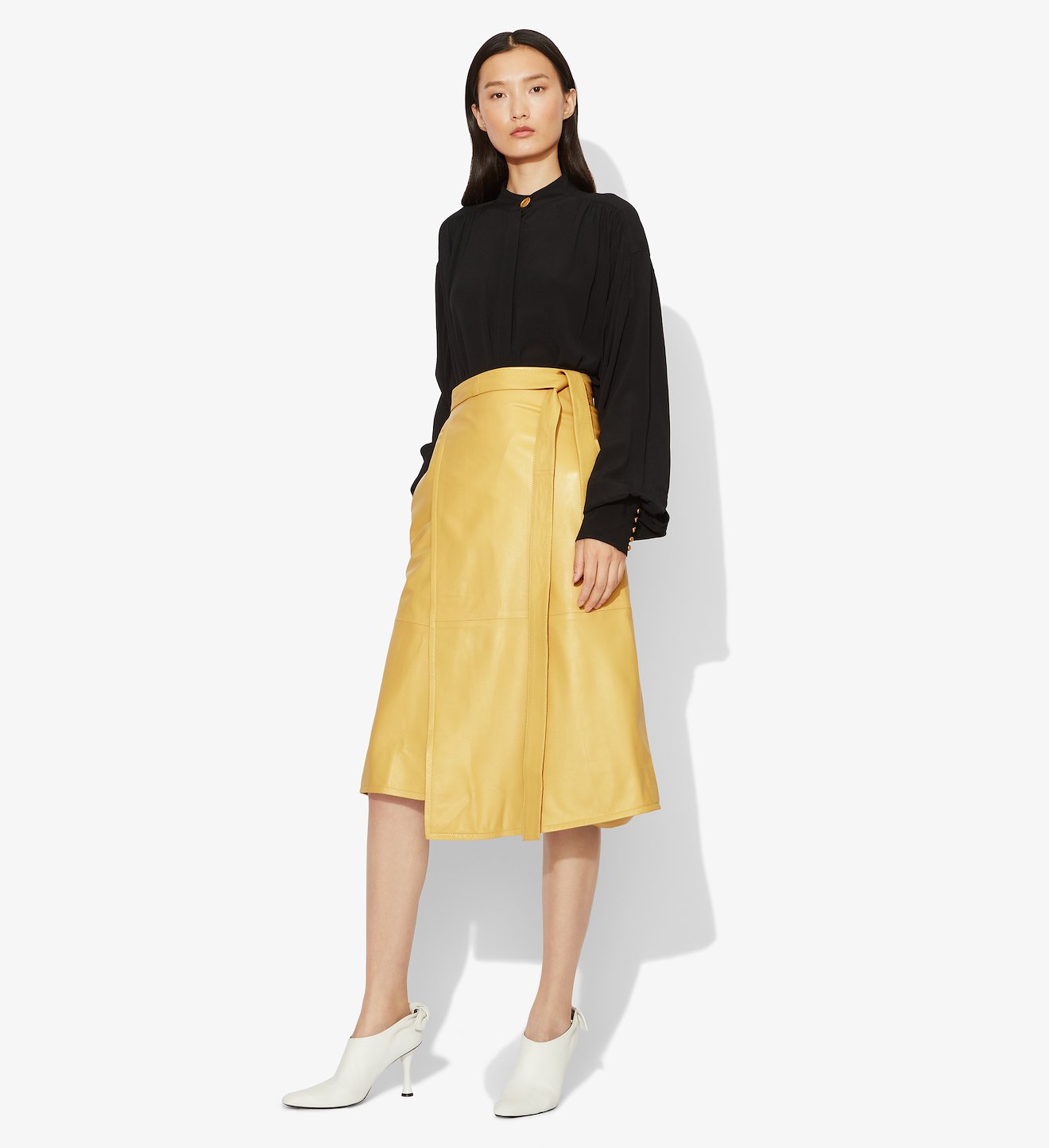 Leather Wrap Skirt
