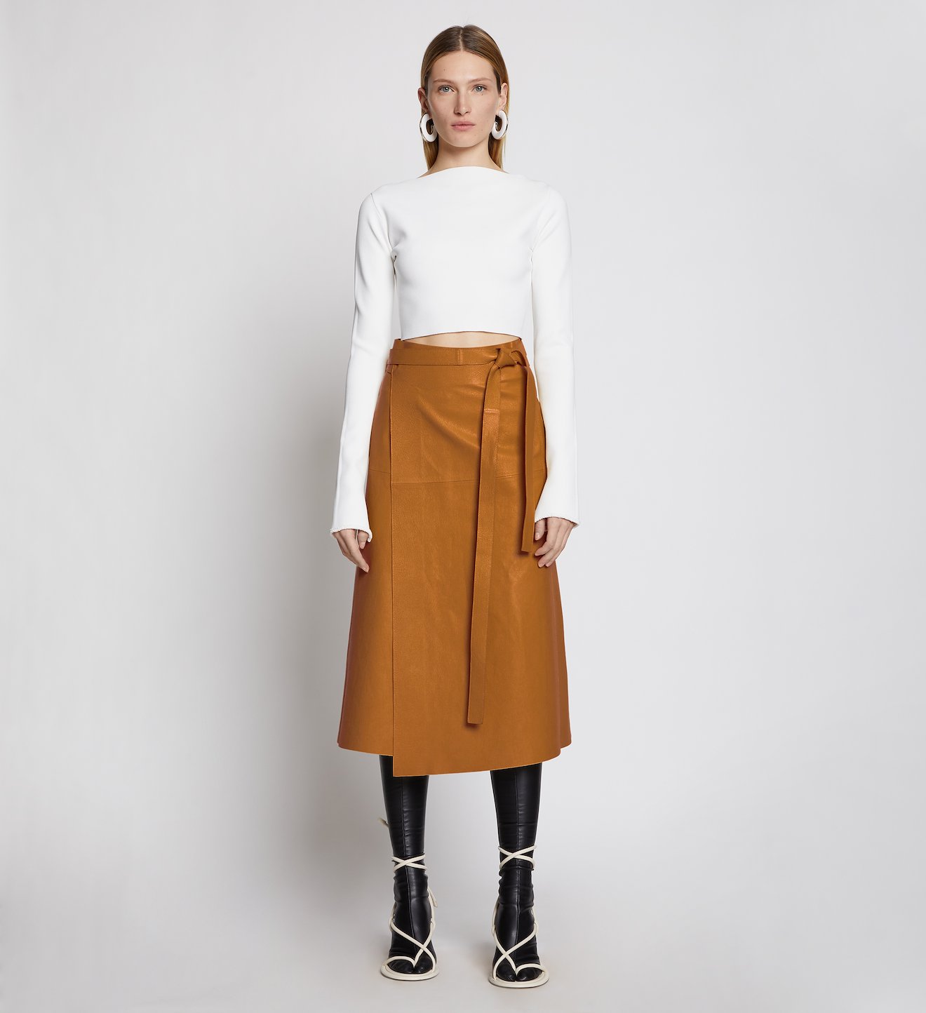 Leather Wrap Skirt