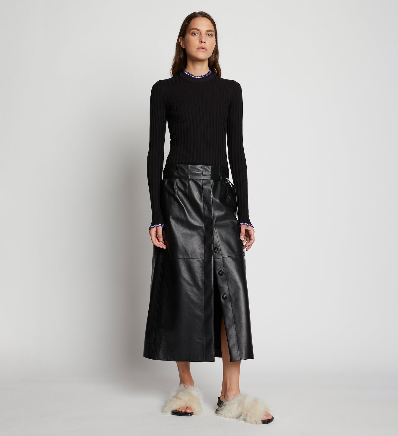 Leather Wrap Skirt