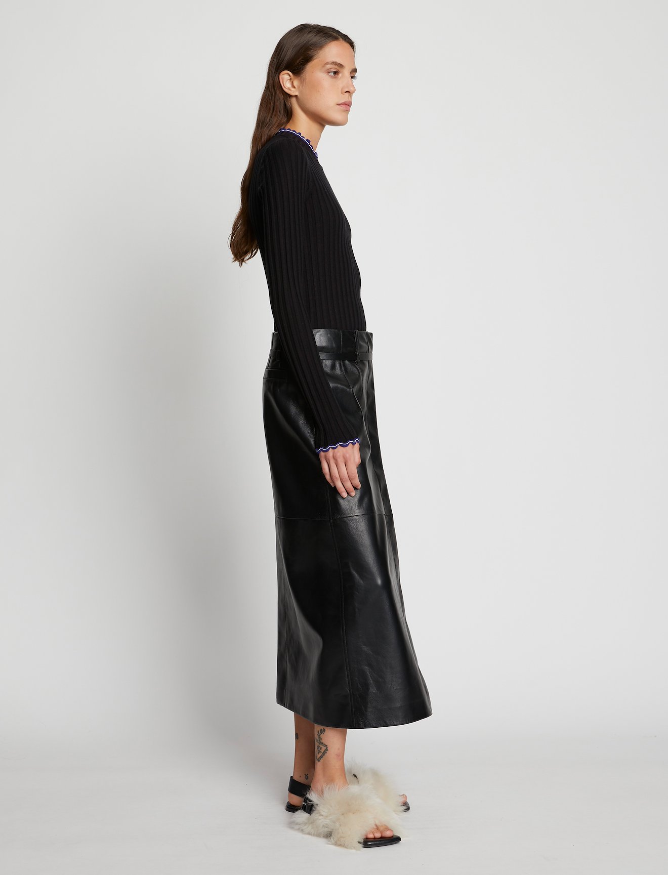Leather Wrap Skirt #1