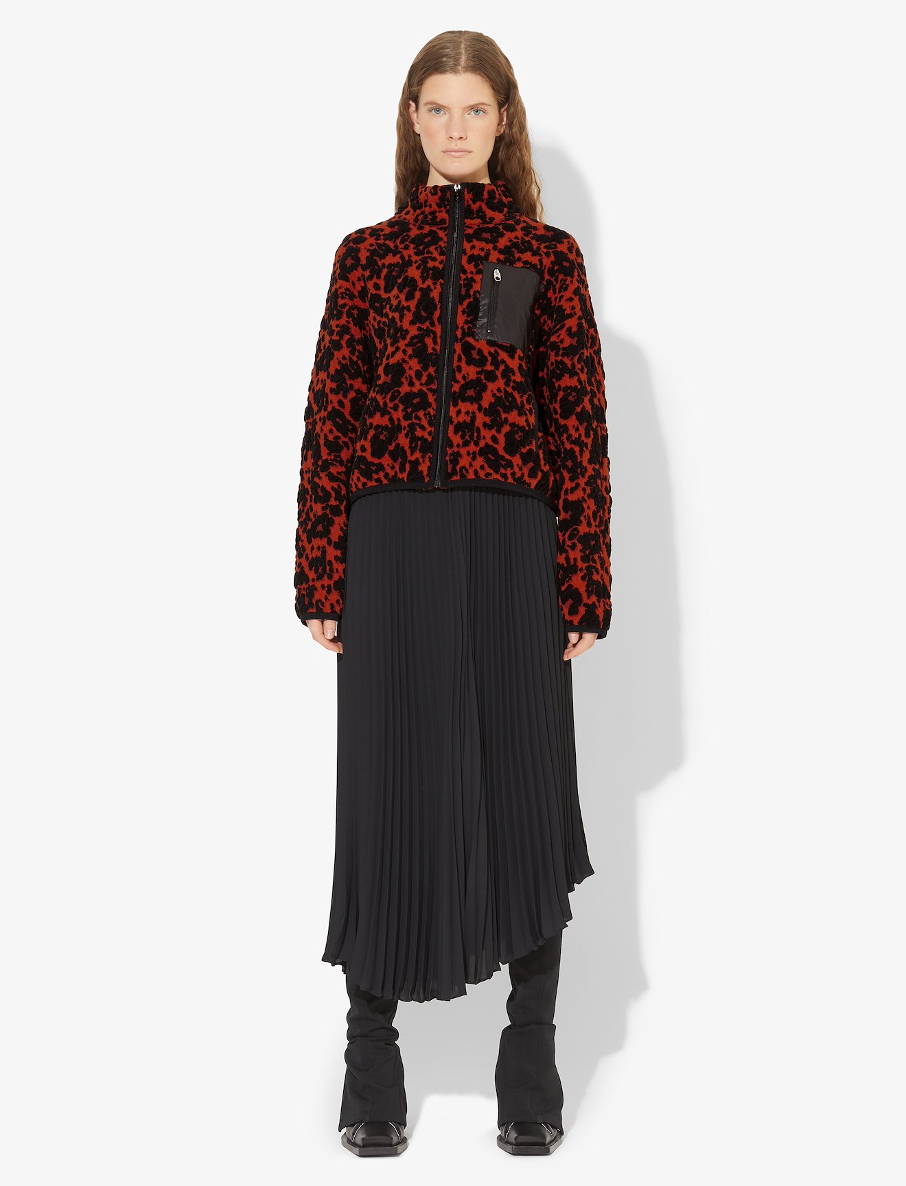 Leopard Bubble Jacquard Jacket #1