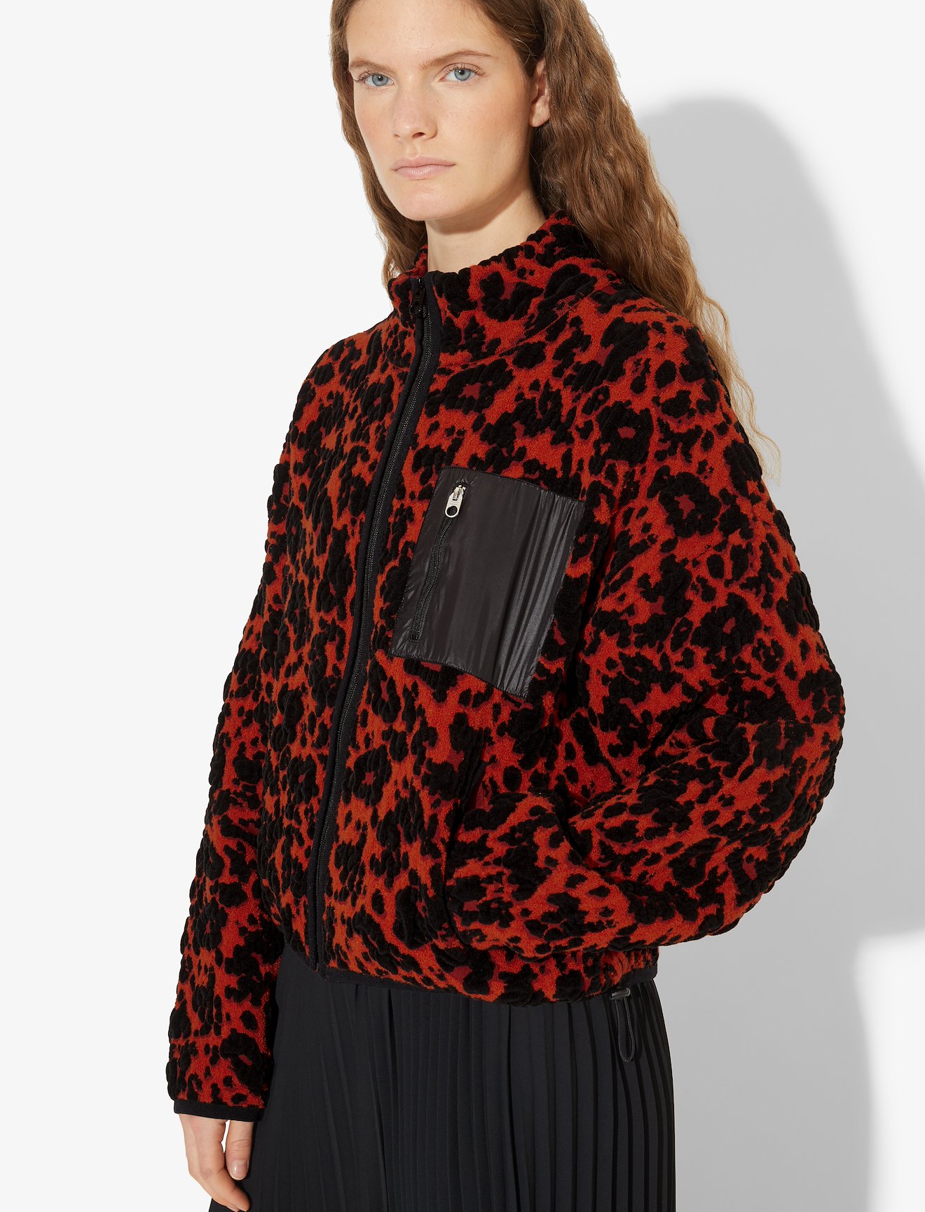 Leopard Bubble Jacquard Jacket #3