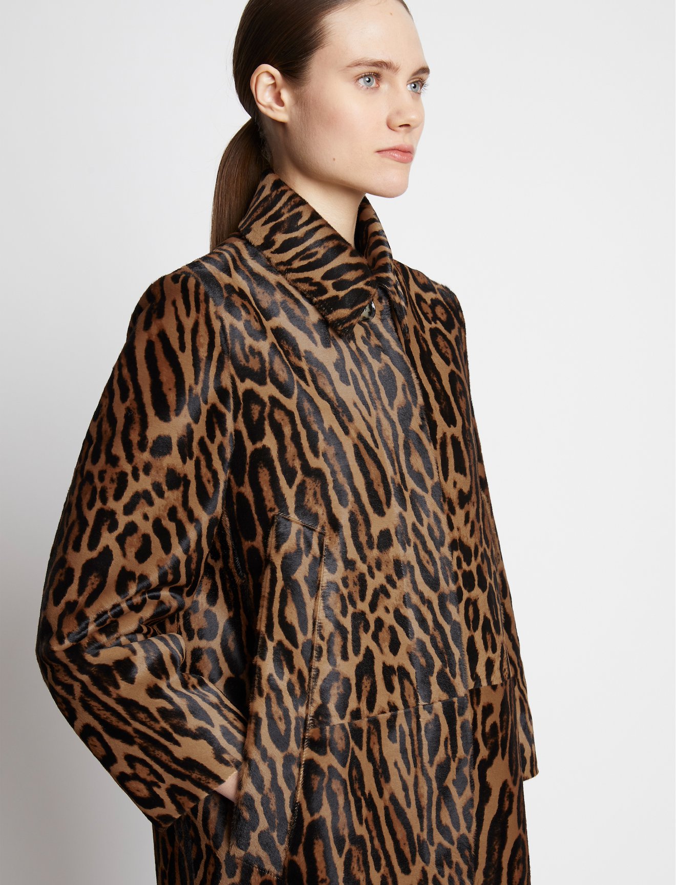 Leopard Printed Haircalf Coat #3