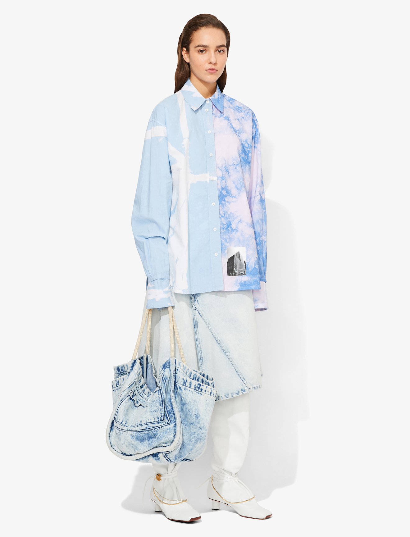 Light Acid Denim L Tote #2