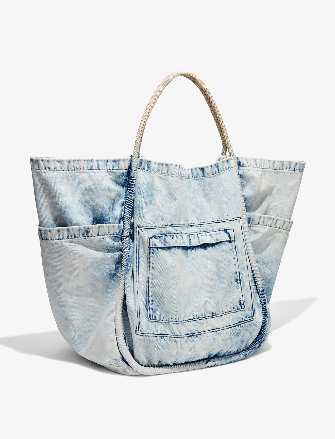 Light Acid Denim XXL Tote #1