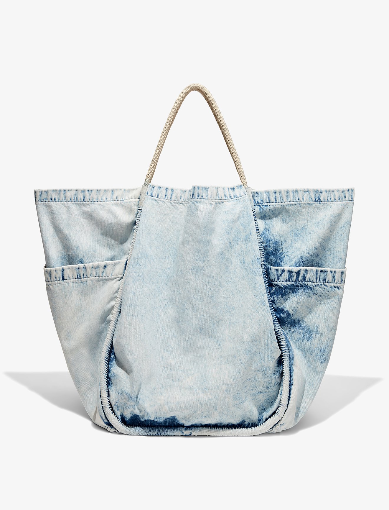 Light Acid Denim XXL Tote #3