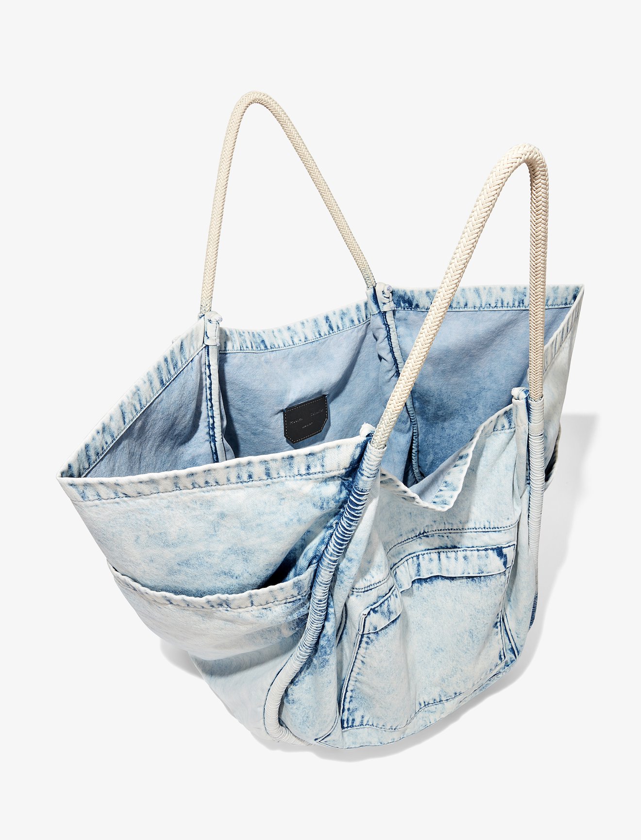 Light Acid Denim XXL Tote #4