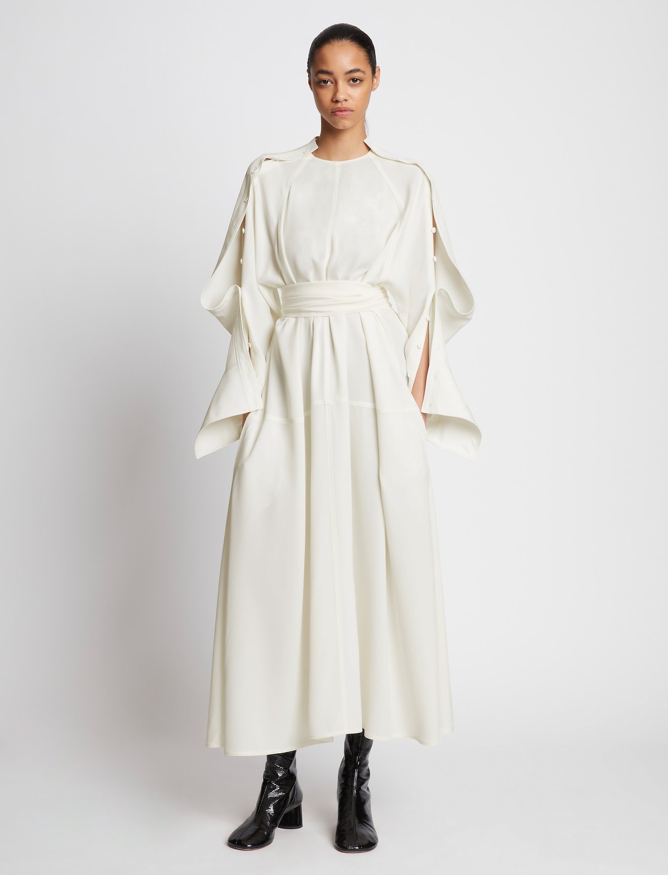 Lightweight Crepe Belted Dress #5