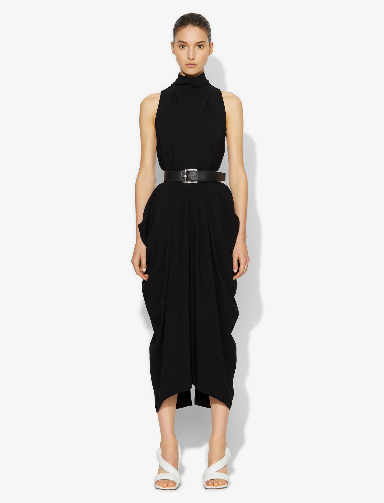 Lightweight Crepe Draped Skirt #1