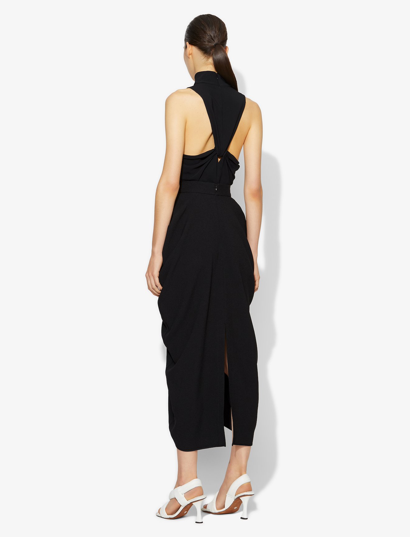 Lightweight Crepe Draped Skirt #2