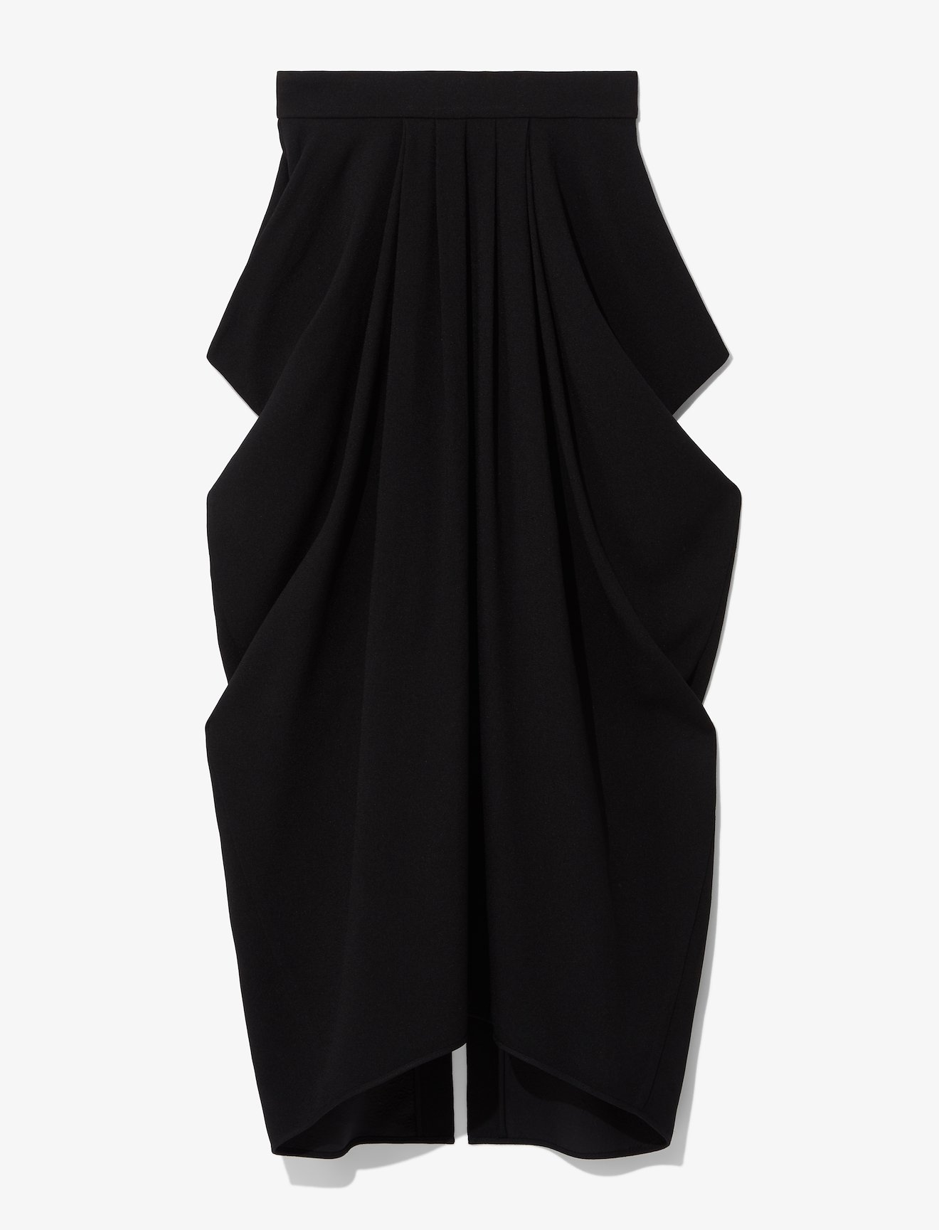 Lightweight Crepe Draped Skirt #4