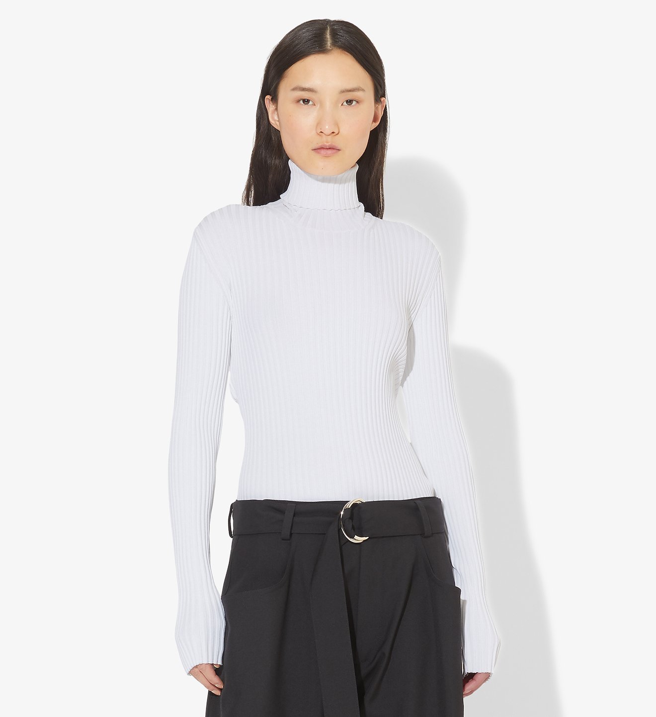Lightweight Ribbed Turtleneck