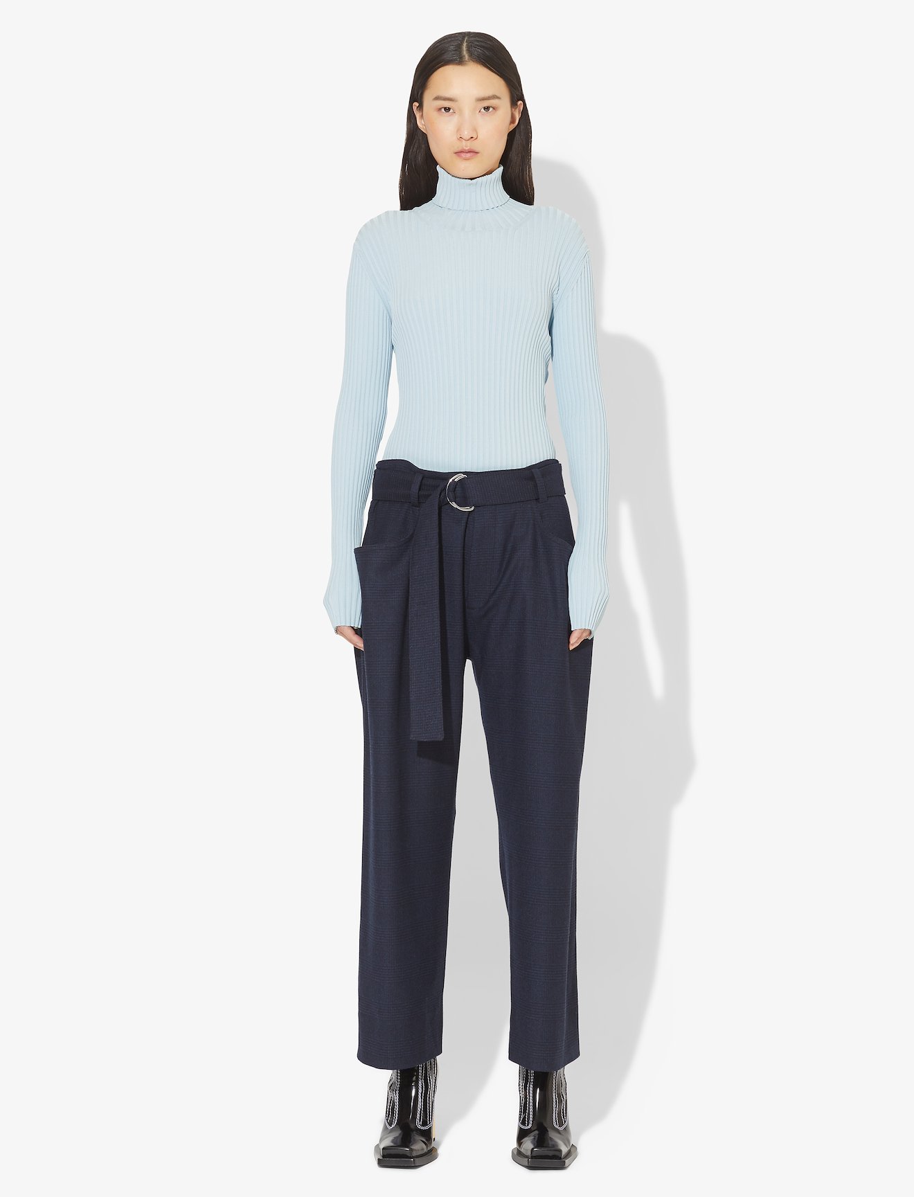 Lightweight Ribbed Turtleneck #1