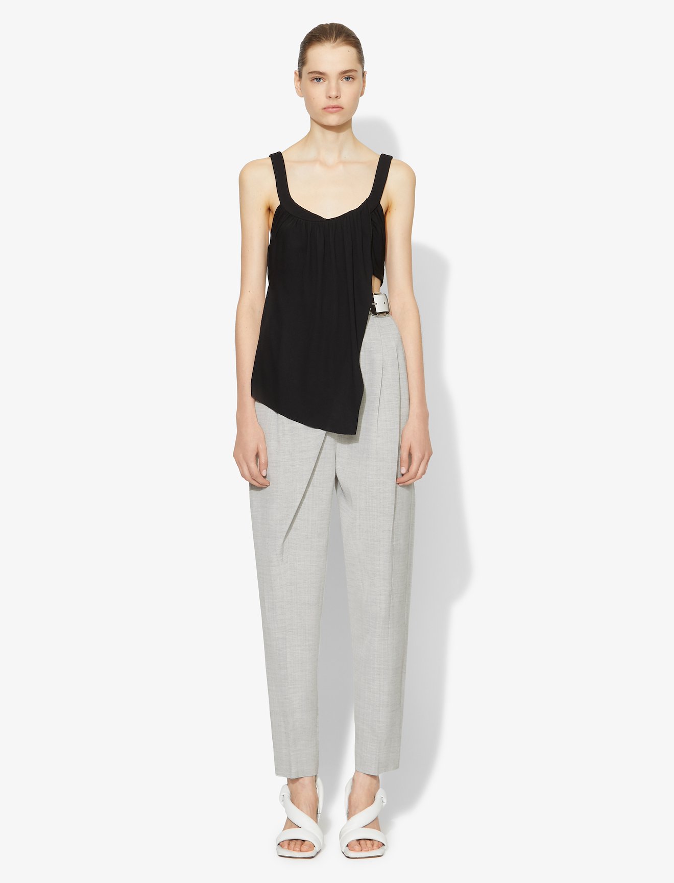 Lightweight Suiting Draped Pants #1