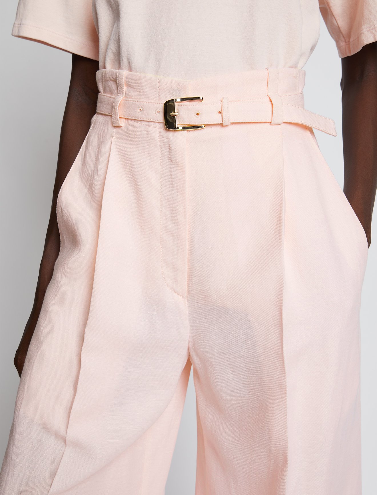 Linen Viscose Wide Leg Pants #3