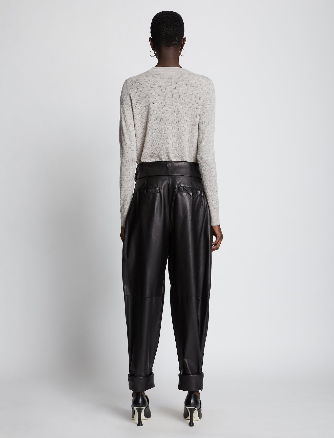 Logo Pointelle Knit Top #2