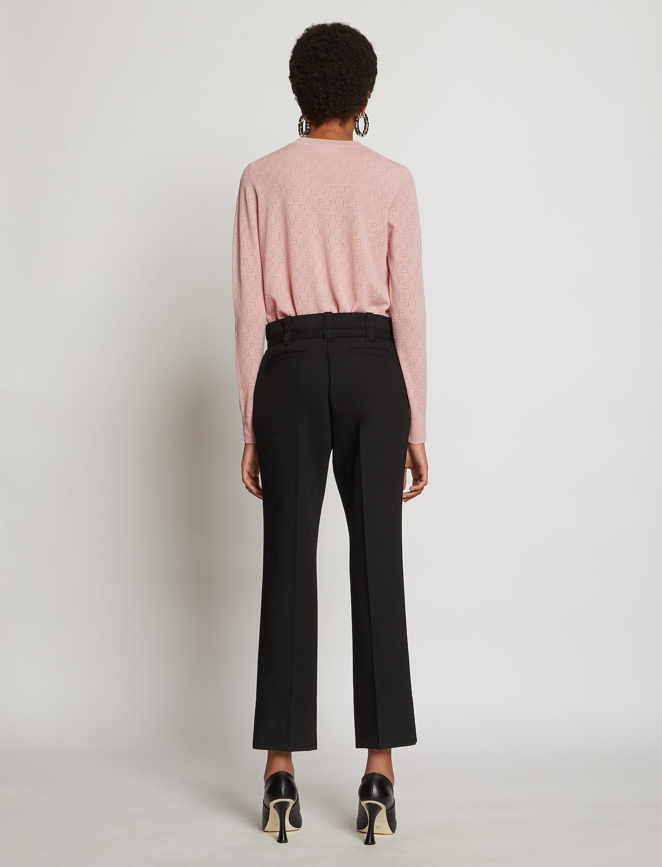 Logo Pointelle Knit Top #2