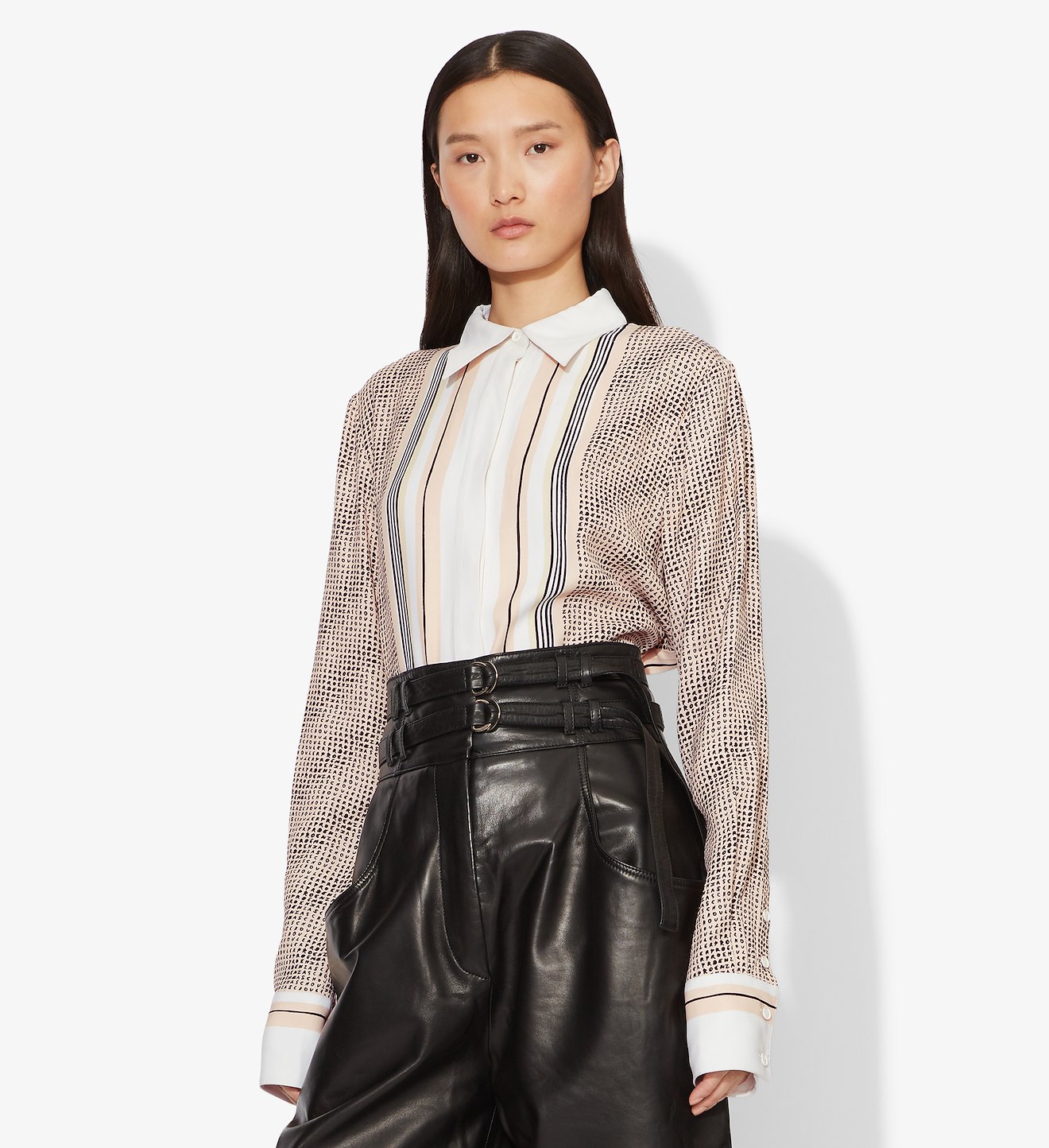 Logo Print Scarf Shirt