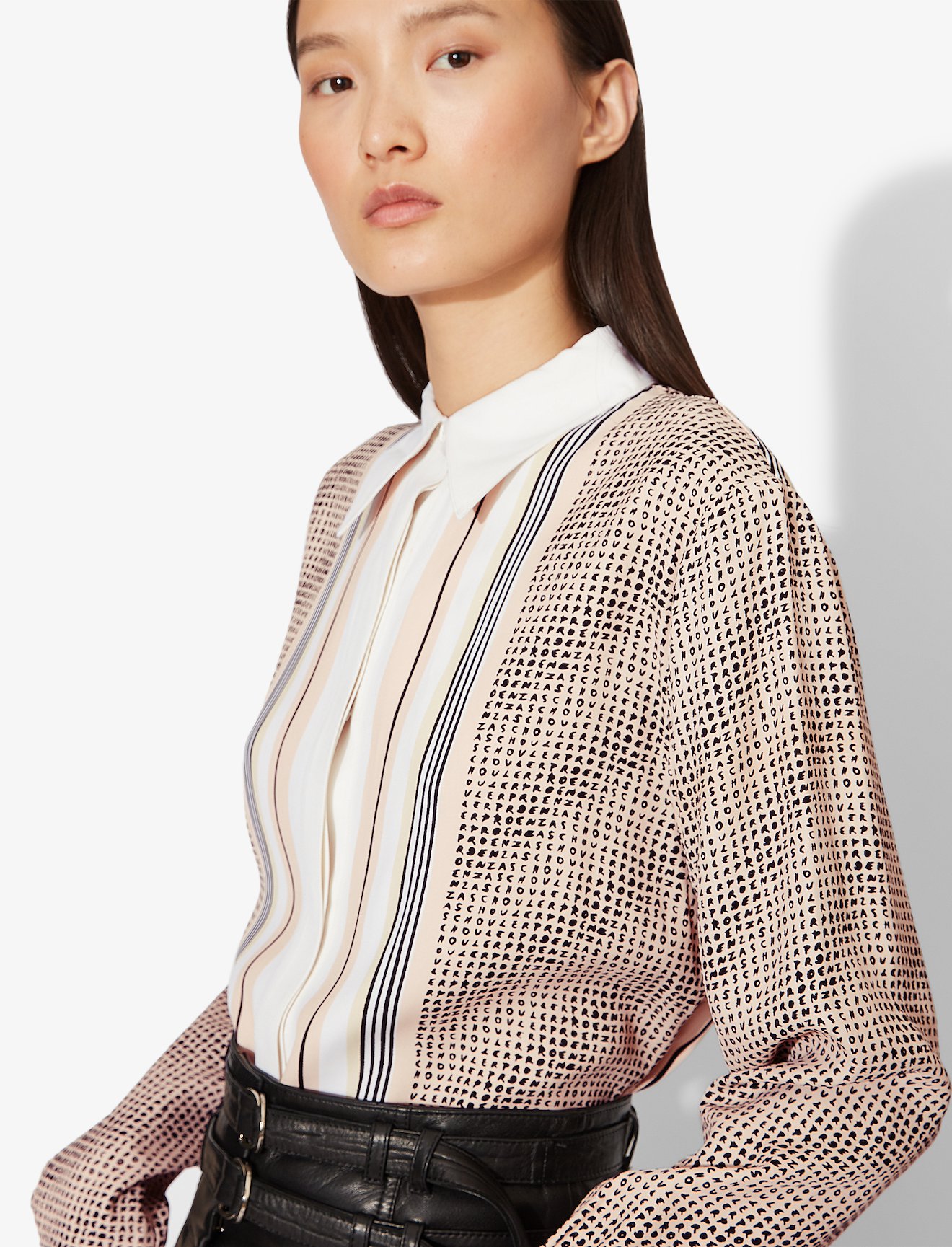 Logo Print Scarf Shirt #3
