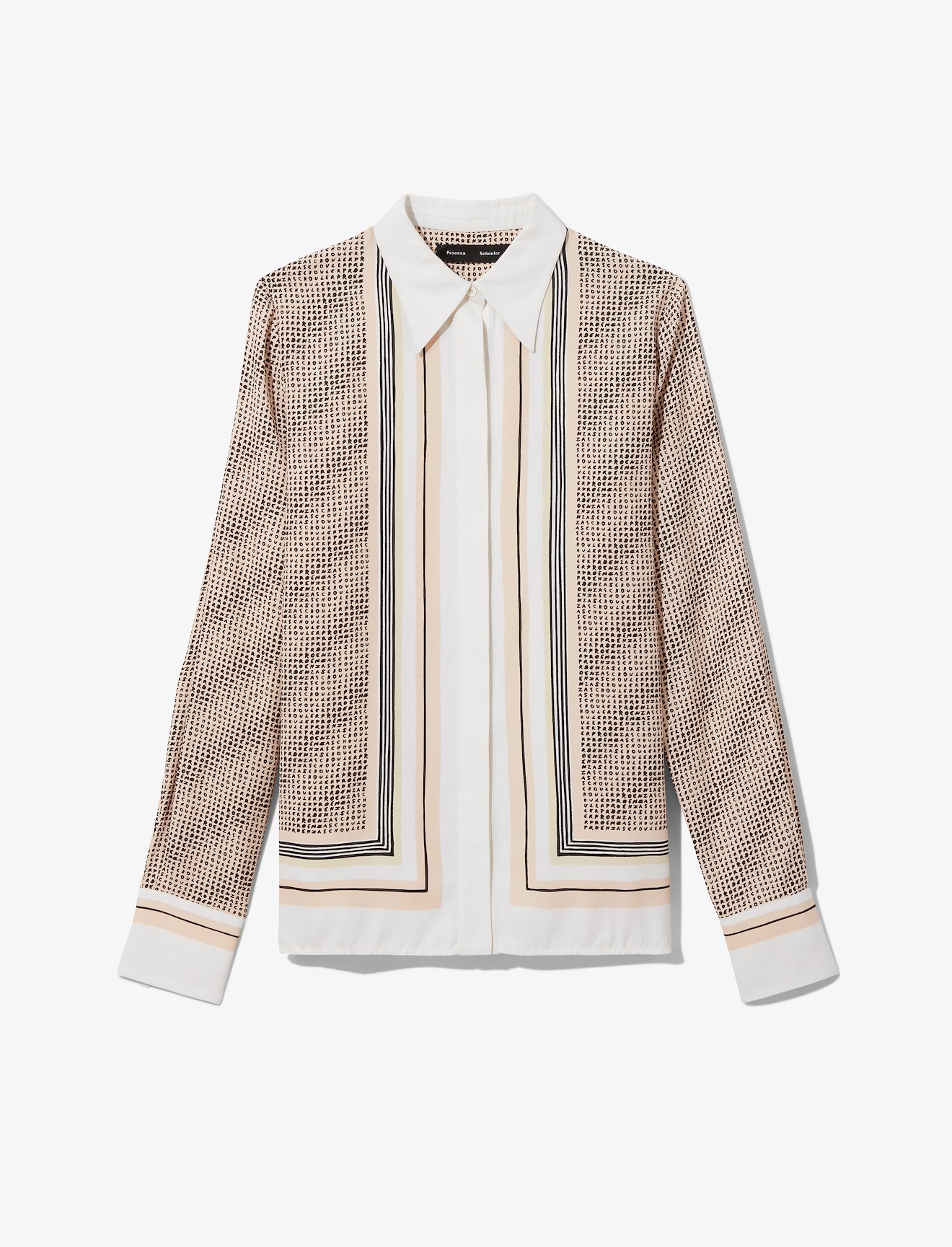 Logo Print Scarf Shirt #4