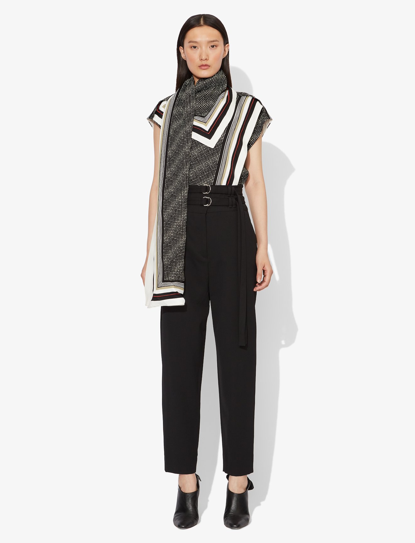 Logo Print Scarf Top #1