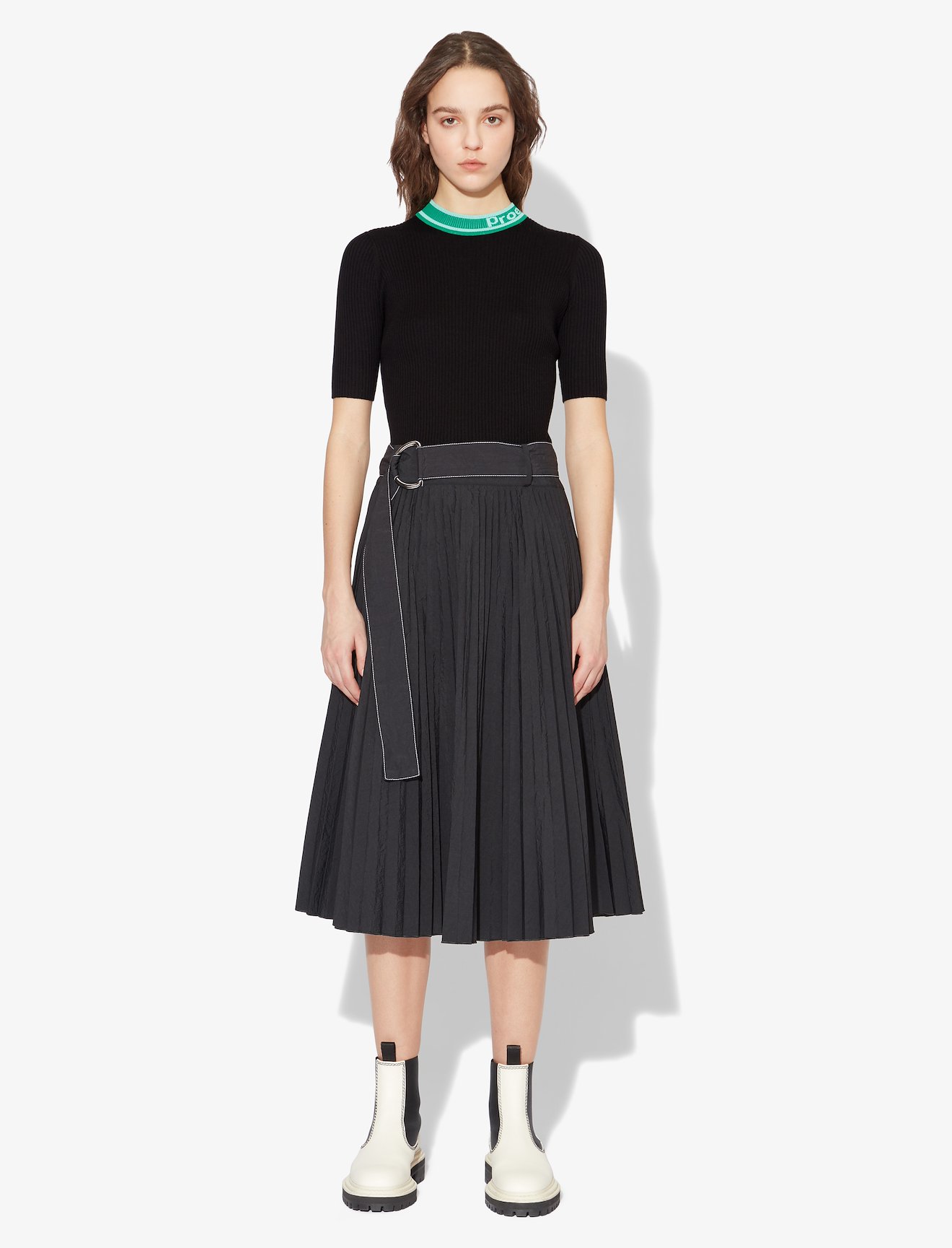 Logo Rib Knit Top #1