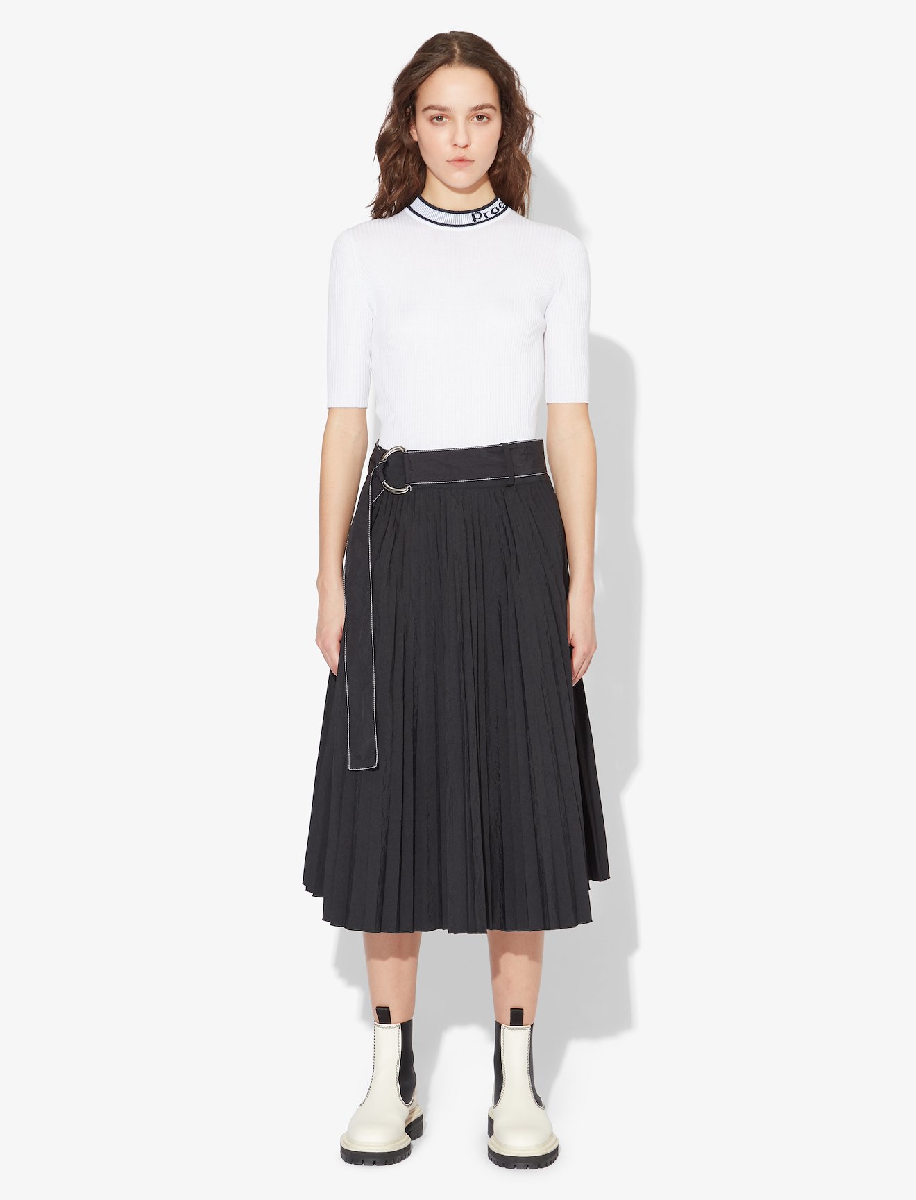 Logo Rib Knit Top #1