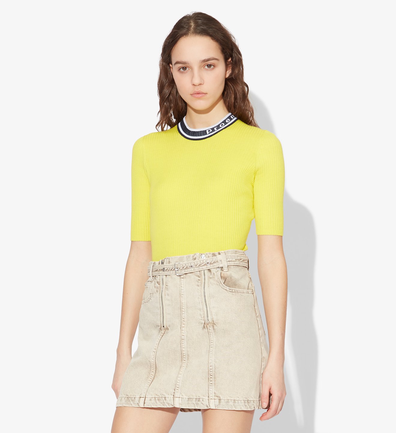 Logo Rib Knit Top