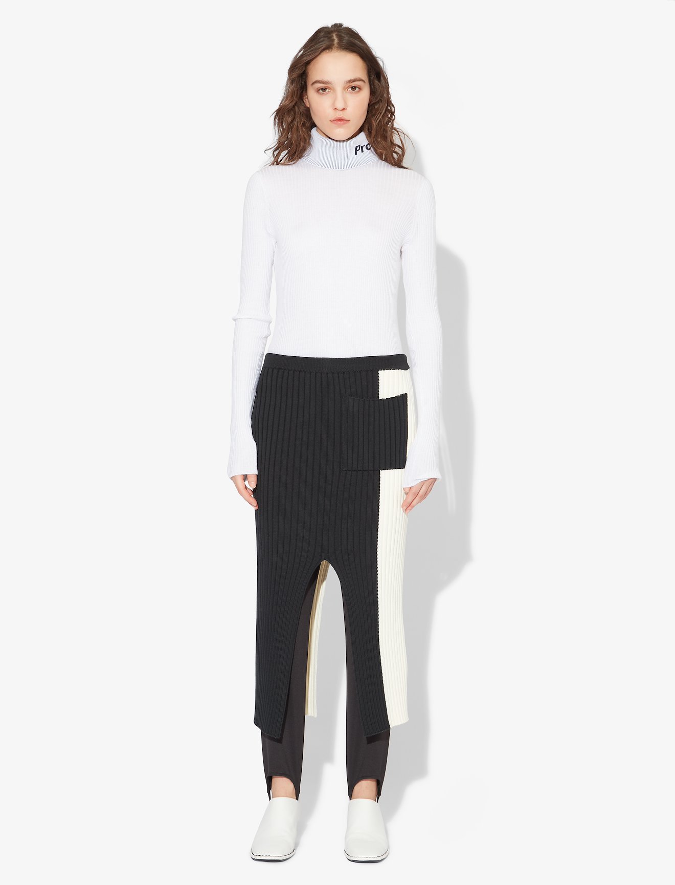 Logo Rib Knit Turtleneck #1