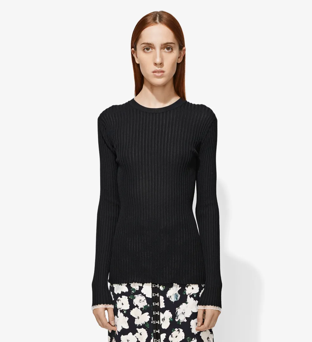 Long Sleeve Ribbed Crewneck