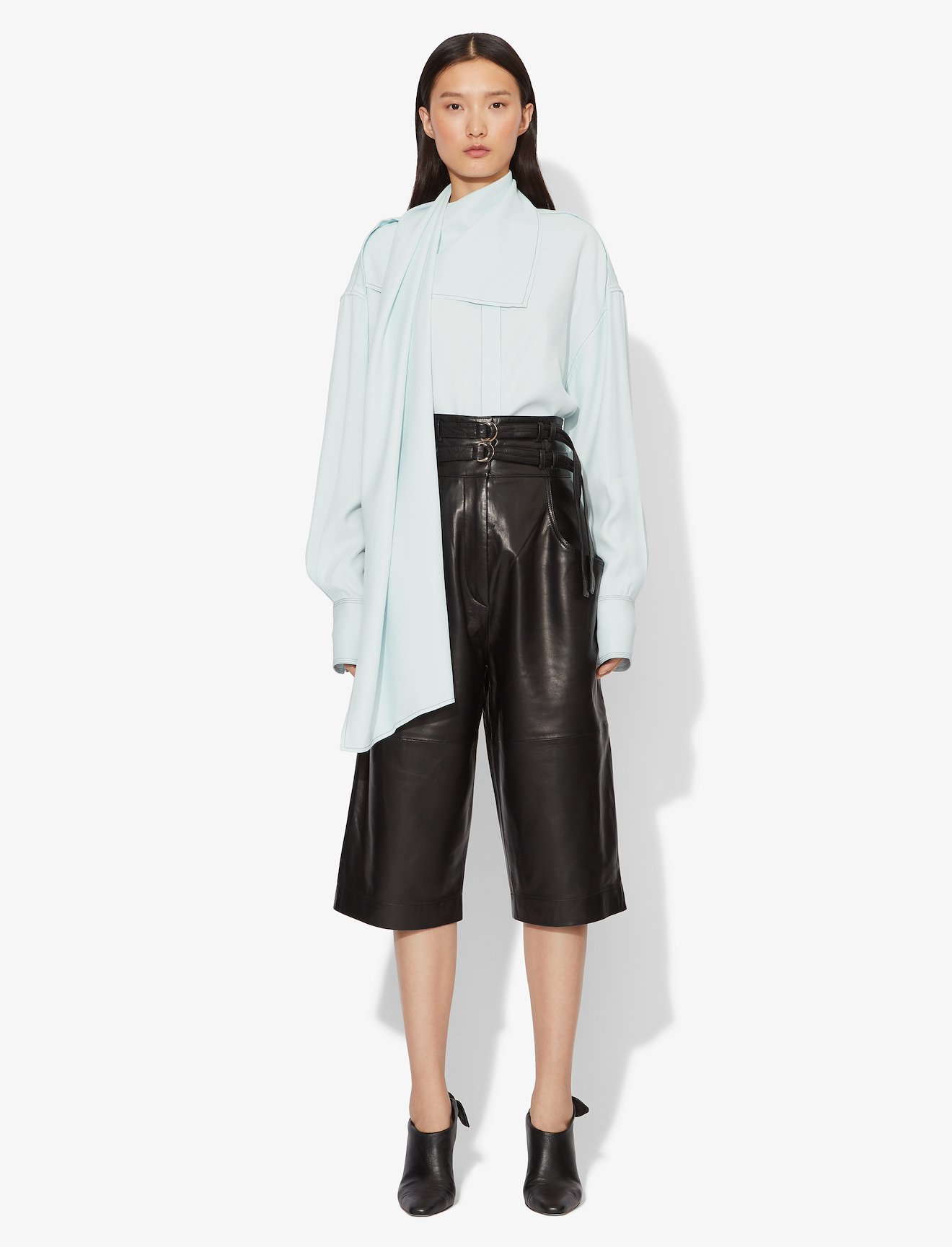 Long Sleeve Scarf Shirt #1