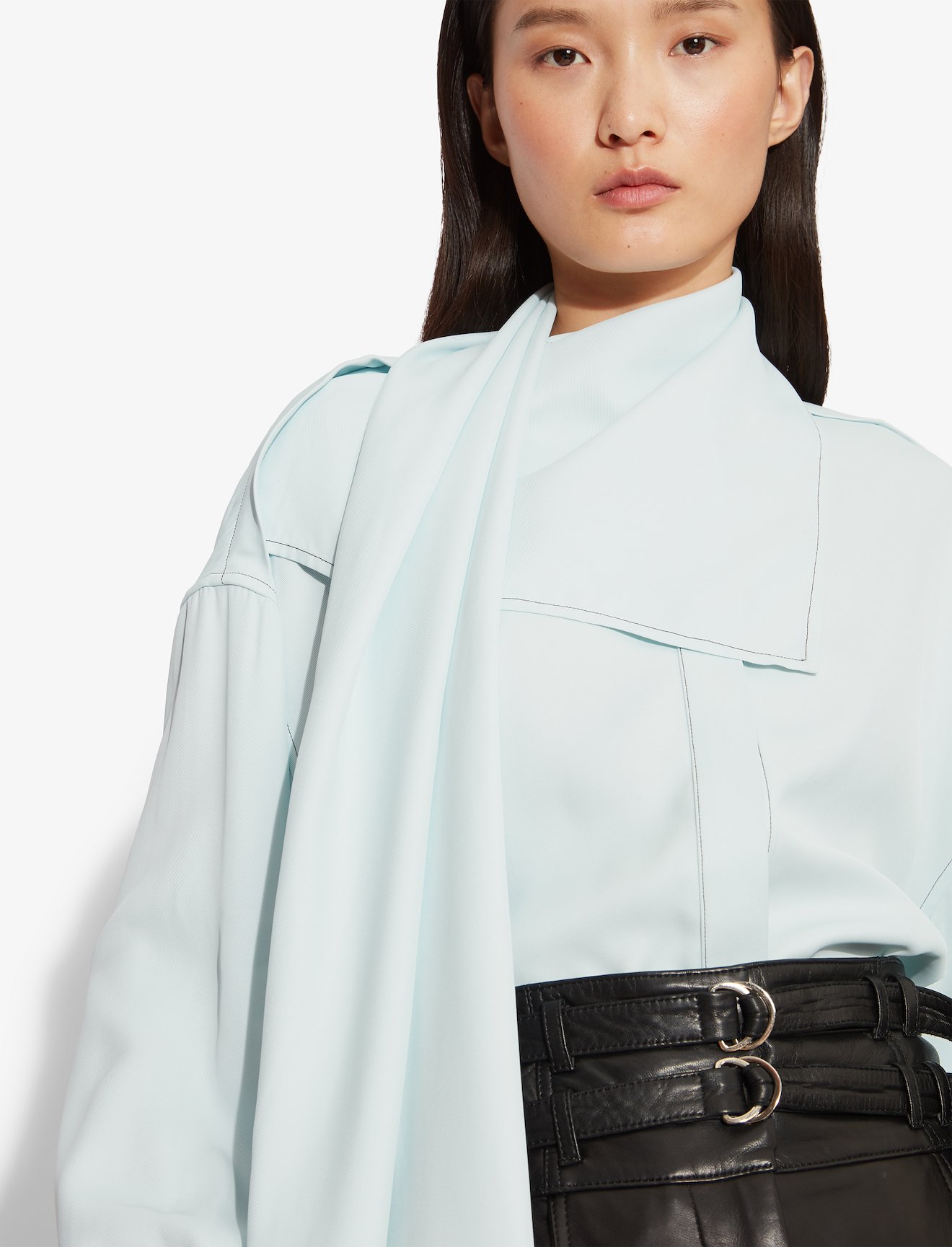 Long Sleeve Scarf Shirt #3