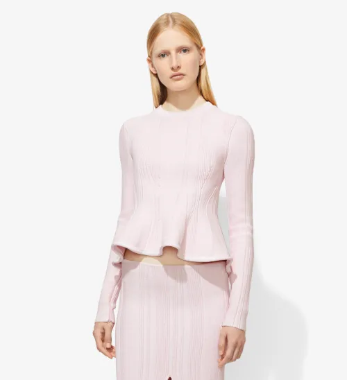 Long Sleeve Sculpted Knit Top