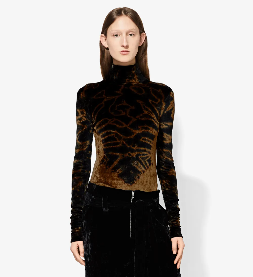 Long Sleeve Tie Dye Turtleneck