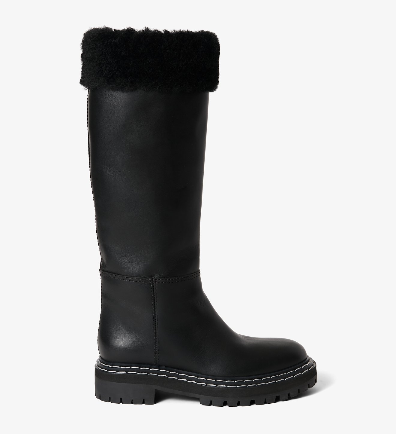 Lug Shearling Tall Boots