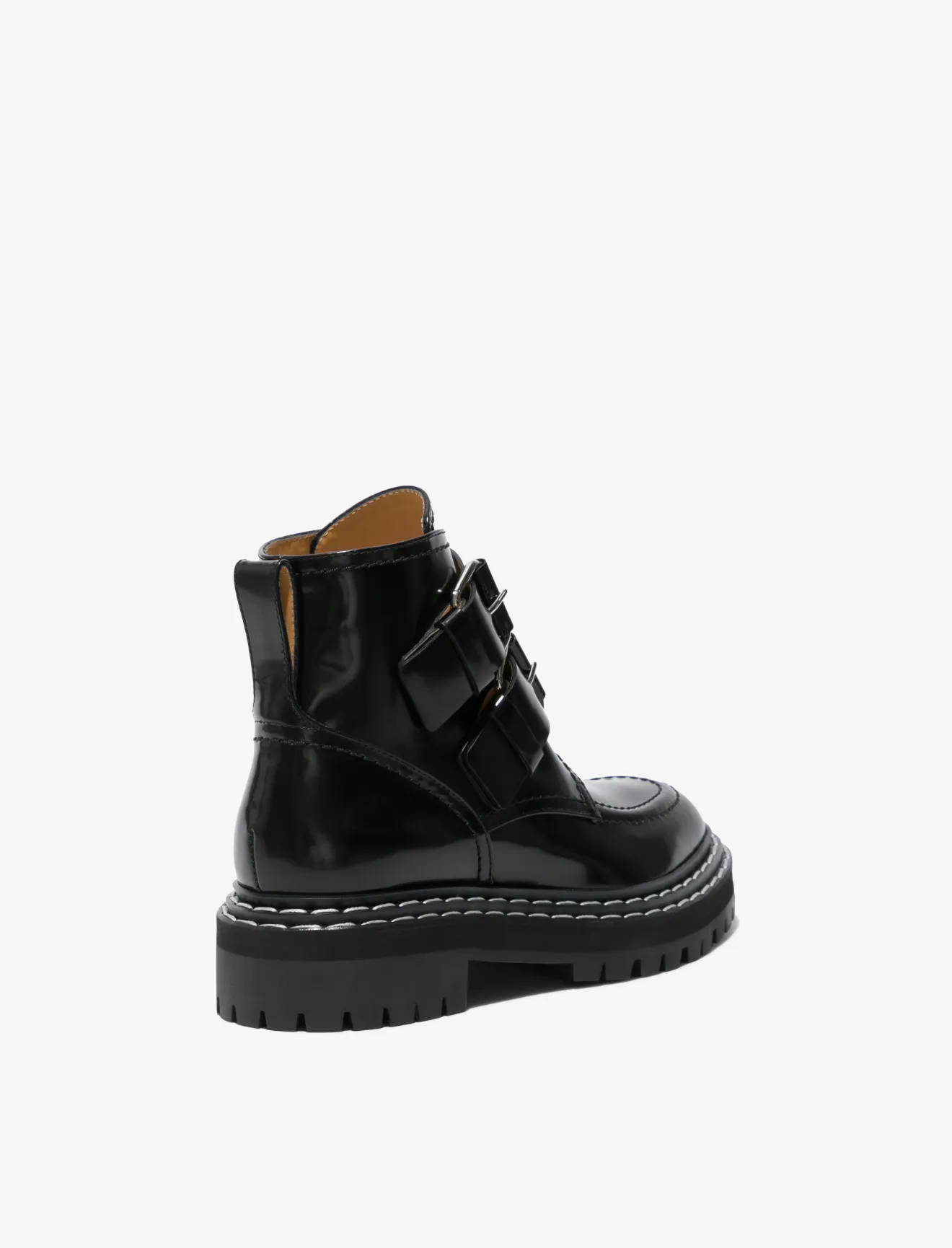 white buckle boots